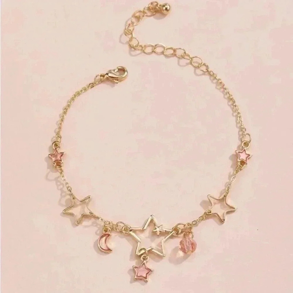 ⚠️Clearance Star Charm Yellow Gold Bracelet - Picture 1 of 3